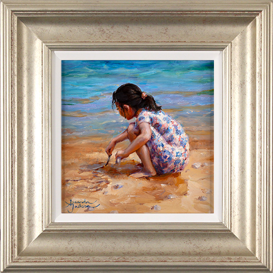 Amanda Jackson, Original oil painting on panel, Pictures in the Sand