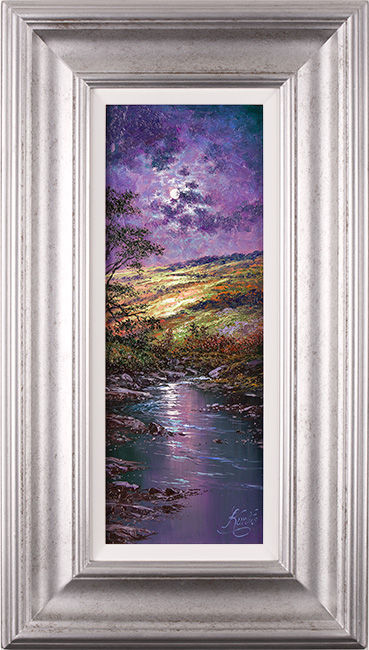 Andrew Grant Kurtis, Original oil painting on panel, Nocturne Reflections, Wensleydale