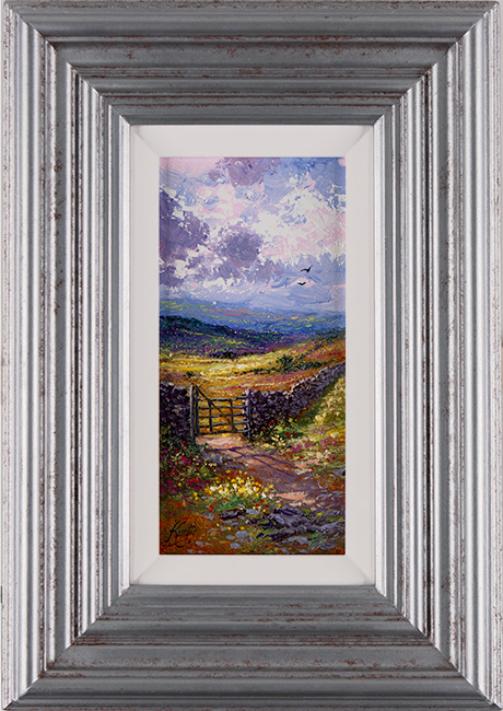 Andrew Grant Kurtis, Original oil painting on canvas, Sunshine Across Swaledale, Yorkshire