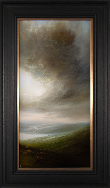 Clare Haley, Original oil painting on panel, Blowing Away