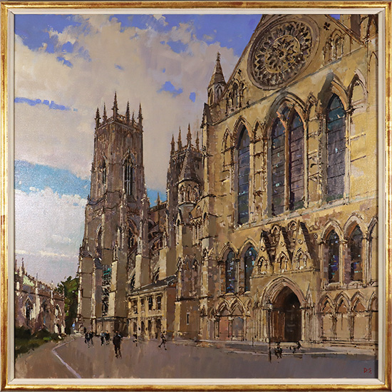 David Sawyer, RBA, Original oil painting on canvas, York Minster from the South East