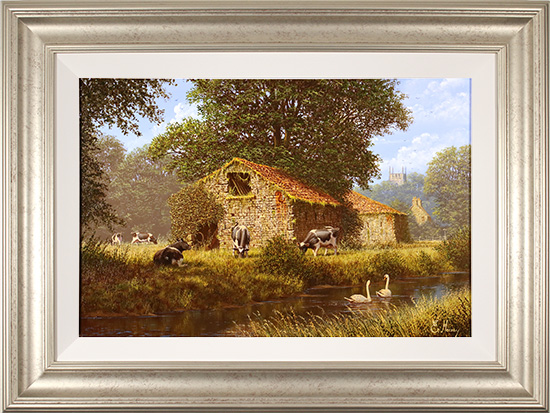 Edward Hersey, Original oil painting on canvas, Summer at the Old Dairy