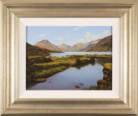 Howard Shingler, Original oil painting on canvas, Scafell and Great Gable, Wastwater