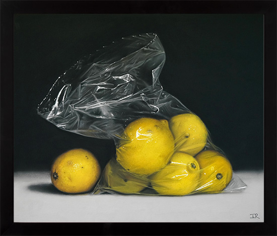 Ian Rawling, PS, Pastel, Bag of Lemons II