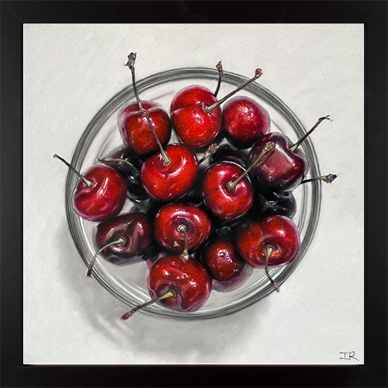 Ian Rawling, Pastel, Bowlful of Cherries
