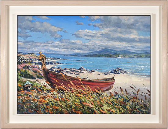 Julian Mason, Original oil painting on canvas, Sound of Iona, Scotland