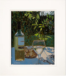 Mike Hall, Original acrylic painting on board, Evening Glass of Wine