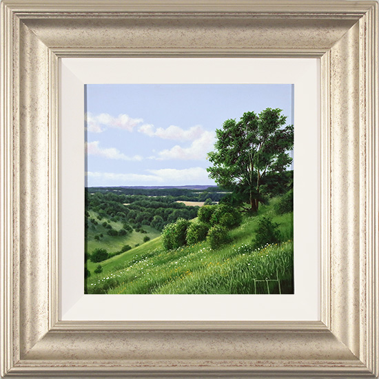 Terry Grundy, Original oil painting on panel, Hillside Breeze