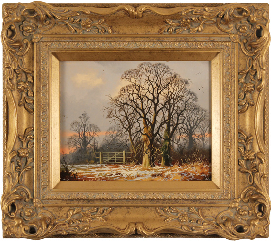 Vincent Selby, Original oil painting on panel, Winter, One of a Set of 'Four Seasons'