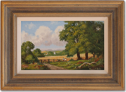 Vincent Selby, Original oil painting on panel, Country Scene