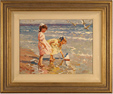 Vitali Bondarenko, Original oil painting on canvas, Beach Scene
