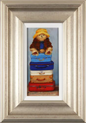 Amanda Jackson, Original oil painting on panel, Top of the World Travelling Bear