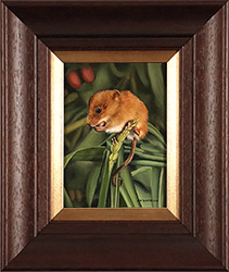 Carl Whitfield, Original oil painting on panel, Harvest Mouse