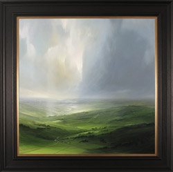 Clare Haley, Original oil painting on panel, Green Valley Fields