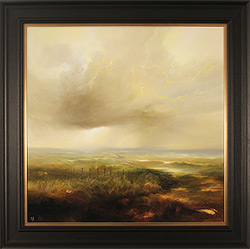 Clare Haley, Original oil painting on panel, Drifting into Moorlands