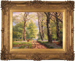 Daniel Van Der Putten, Original oil painting on panel, Middleton Woods, Ilkley, Yorkshire 