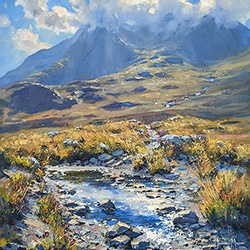 Julian Mason, Original oil painting on canvas, Pathway to the Cuillin