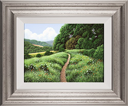 Terry Grundy, Original oil painting on panel, The Meadow Trail 