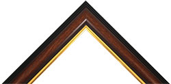 Wide Walnut and Gold frames